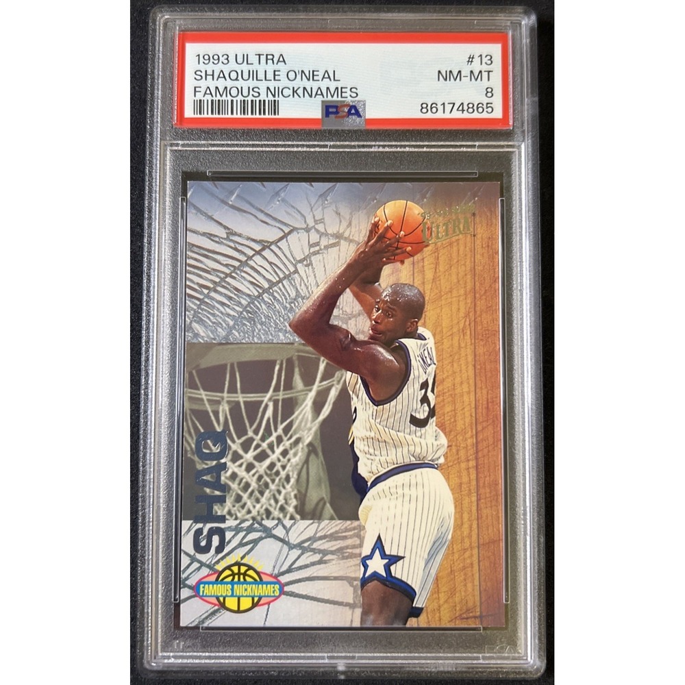 1993-94 Fleer Ultra Famous Nicknames #13 Shaquille O'Neal PSA 8 Orlando Magic